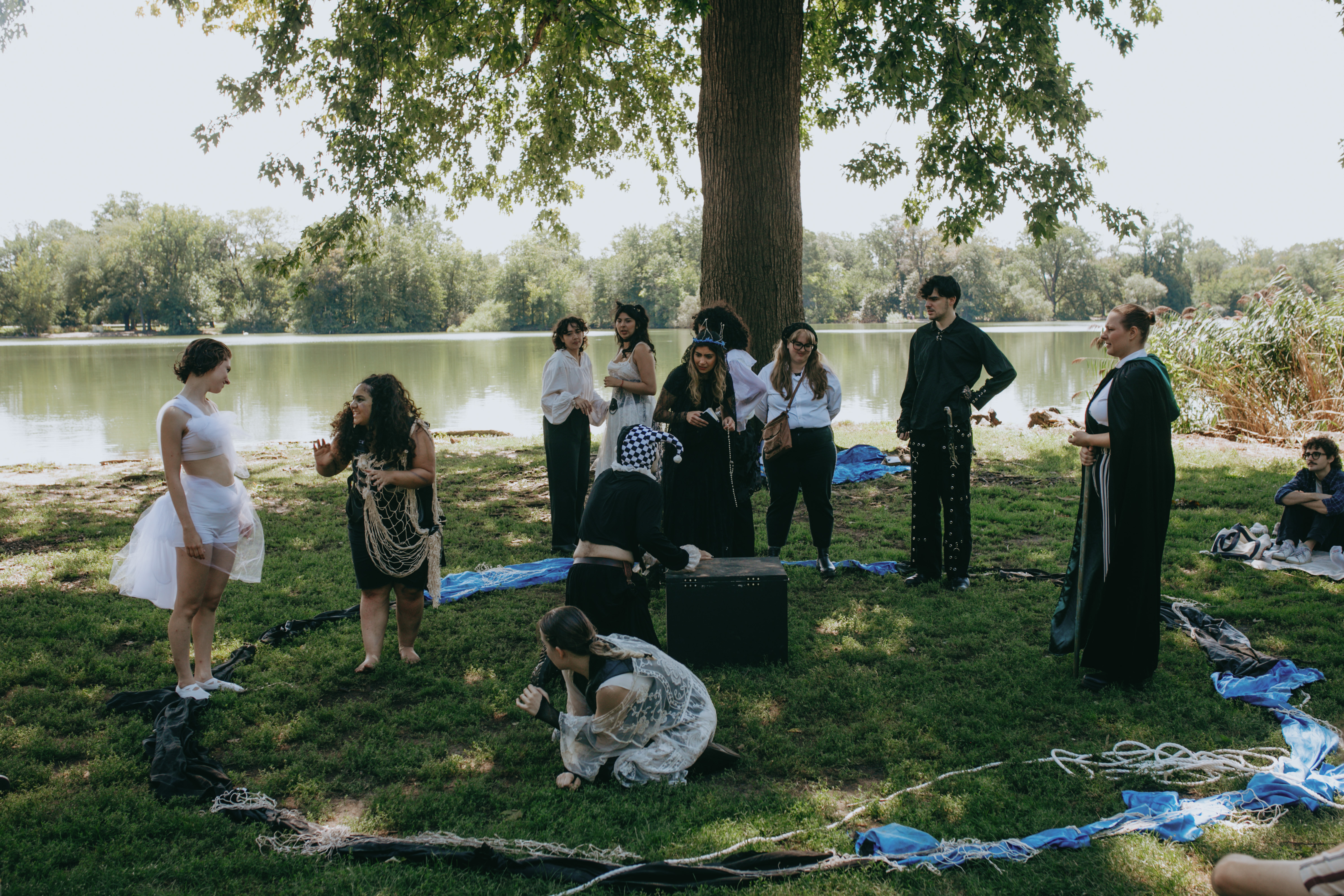 The Tempest, the company on the grass